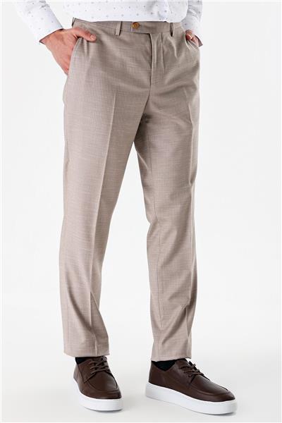 Bej Esnek Yandan Cepli Comfort Fit Classic Pantolon 1003240154