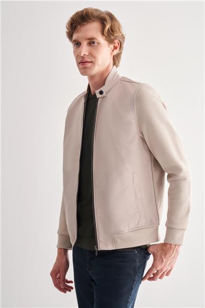 Bej Dik Yaka Cls Slim Fit  Mont 1007255127