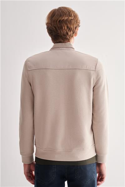 Bej Dik Yaka Cls Slim Fit  Mont 1007255127