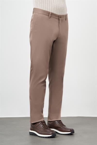 Bej Pamuklu Yandan Cepli Casual Comfort Fit Chino Pantolon 1003245164