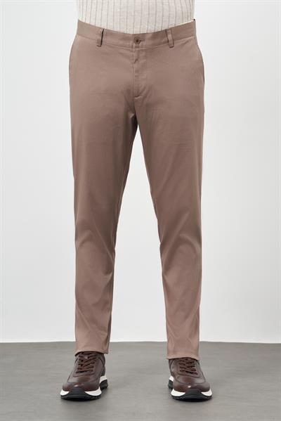 Bej Pamuklu Yandan Cepli Casual Comfort Fit Chino Pantolon 1003245164