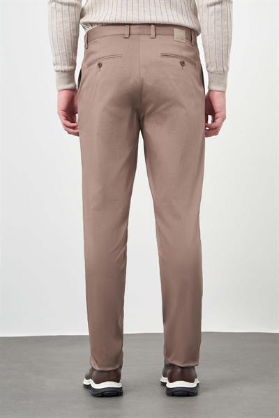 Bej Pamuklu Yandan Cepli Casual Comfort Fit Chino Pantolon 1003245164
