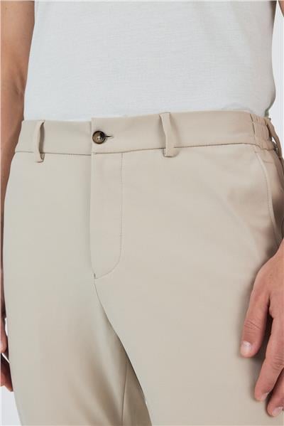 Bej Esnek Yandan Cepli Casual Slim Fit Jogger Pantolon 1003250162