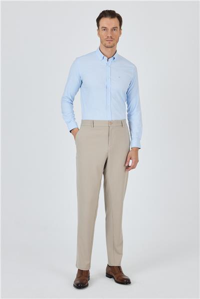 Bej Esnek Yandan Cepli Casual Standart Fit Jogger Pantolon 1003250119