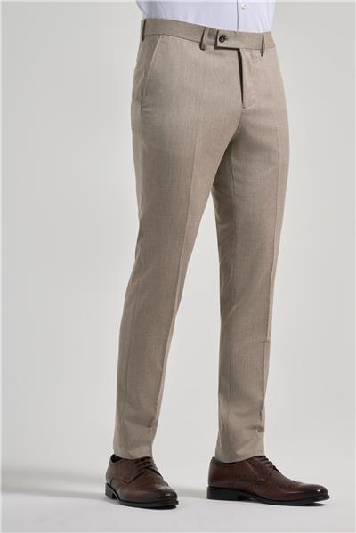 Bej Esnek Yandan Cepli Slim Fit Classic Pantolon 1003250160