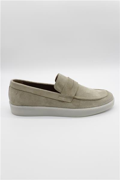 Bej %100 Deri Süet Bağcıksız Casual Ayakkabı 1033240166