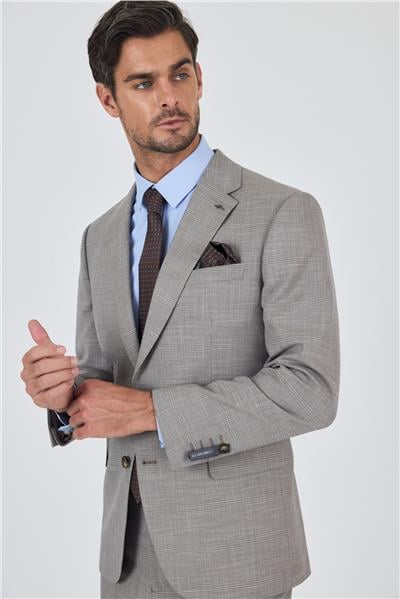 Bej Mono Yaka Esnek 4 Drop Comfort Fit Classic Takım Elbise 1001250159