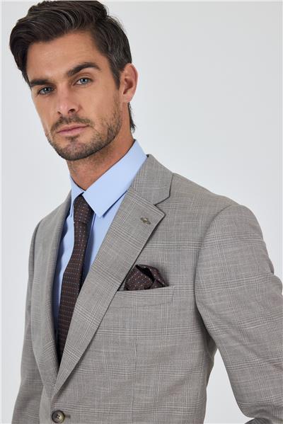 Bej Mono Yaka Esnek 4 Drop Comfort Fit Classic Takım Elbise 1001250159