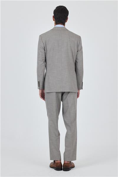 Bej Mono Yaka Esnek 4 Drop Comfort Fit Classic Takım Elbise 1001250159