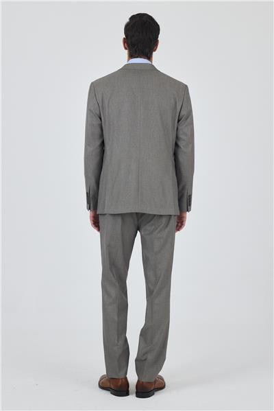 Bej Mono Yaka Esnek 6 Drop Comfort Fit Classic Takım Elbise 1001250152