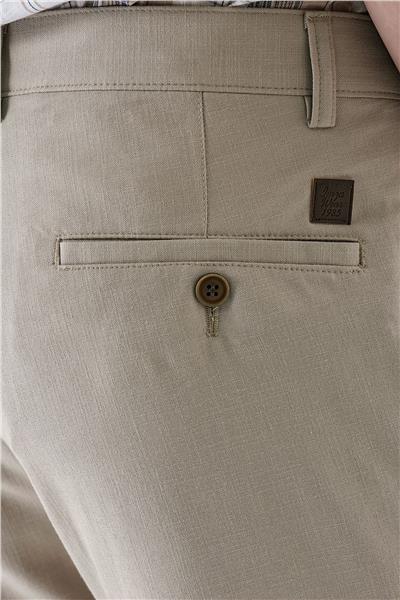 Bej Esnek Yandan Cepli Casual Comfort Fit Chino Pantolon 1003240158