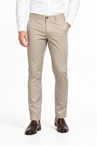 Bej Yan Cep Slim Fit Pamuklu Chino Pantolon 1003260168