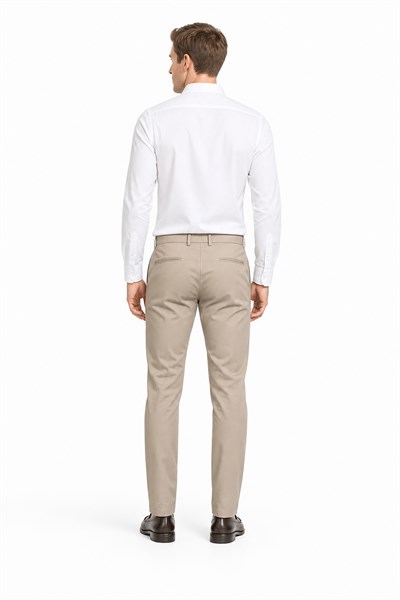 Bej Yan Cep Slim Fit Pamuklu Chino Pantolon 1003260168