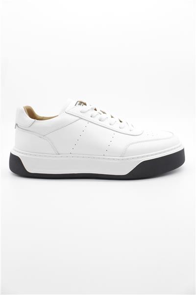 Beyaz Bağcıklı Antik %100 Deri Casual Ayakkabı 1033250164