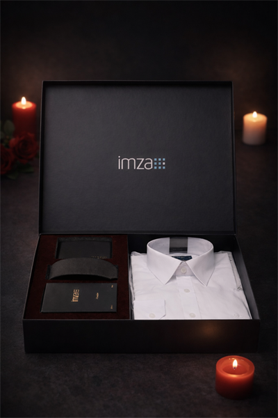 Beyaz Gömlek Slim Fit, Kravat, Cüzdan, Parfüm 4lü Set, Damat Bohçası, Hediye Seti, Düğün Set