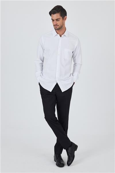 Sert Yaka Düz Classic Comfort Fit Gömlek 1004250901