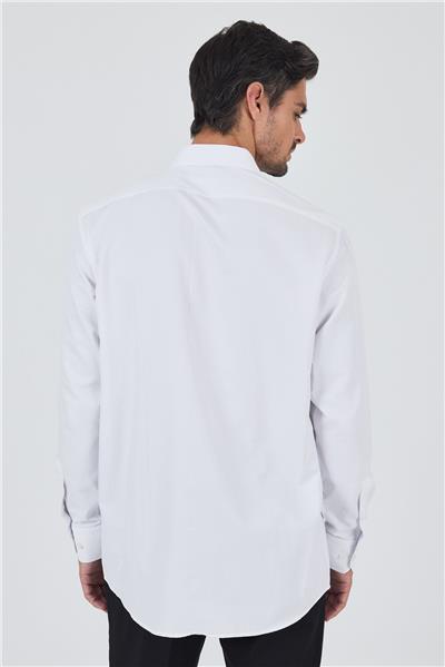 Sert Yaka Düz Classic Comfort Fit Gömlek 1004250901