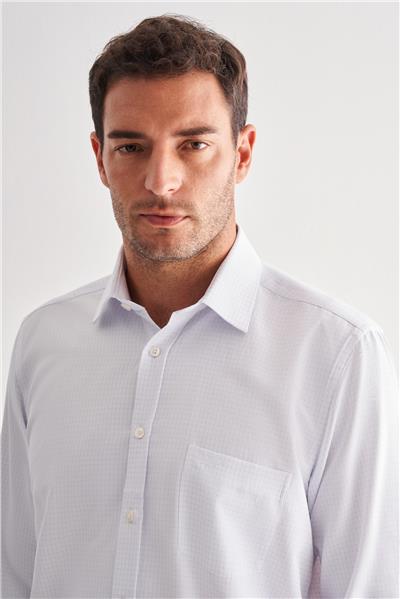 Sert Yaka Uzun Kol Cepli Comfort Fit Classic Gömlek 1004255164