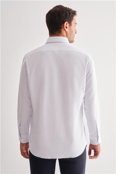 Sert Yaka Uzun Kol Cepli Comfort Fit Classic Gömlek 1004255164