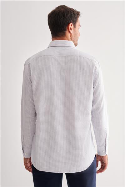 Sert Yaka Uzun Kol Cepli Comfort Fit Classic Gömlek 1004255164