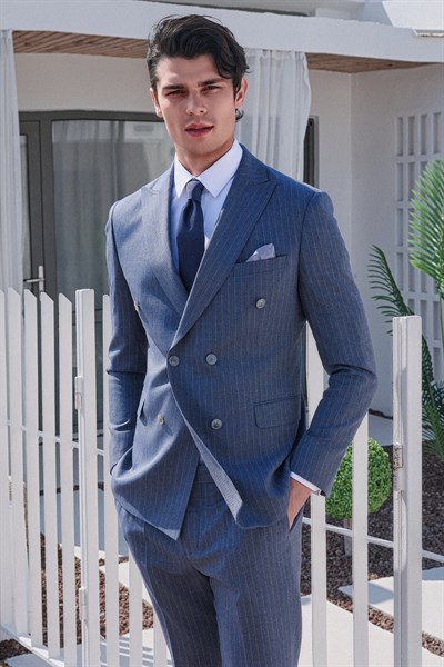 Sert Yaka Uzun Kol Filafil Slim Fit Pamuklu Gömlek 1004260008