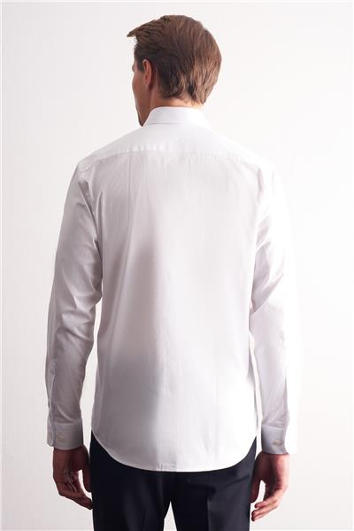 Yarım İtalyan Yaka Uzun Kol Premium Slim Fit Pamuklu Gömlek 1004255198