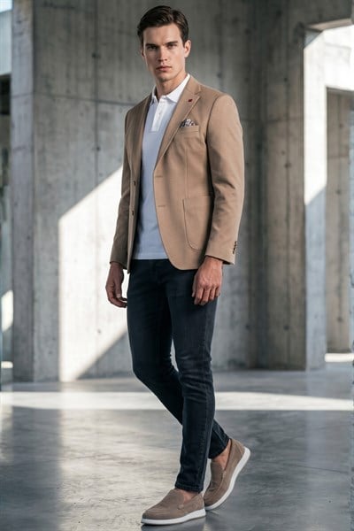 Camel 6 Drop Slim Fit Pamuklu Ceket 1002260126