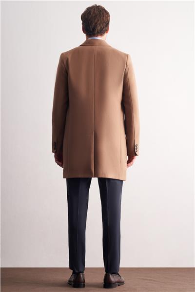 Camel Kılıç Yaka Kruvaze Comfort Fit Esnek Classic Kaban 1008255164