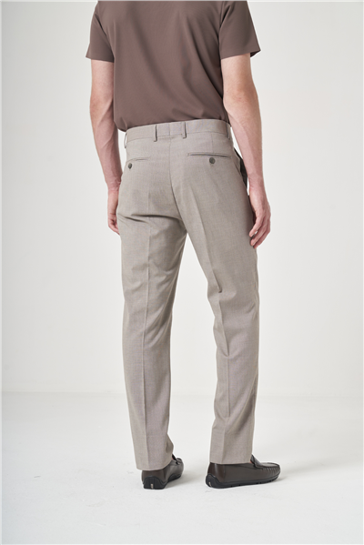 Camel Yan Cep Filafil Desen Comfort Fit Esnek Pantolon 1003260153