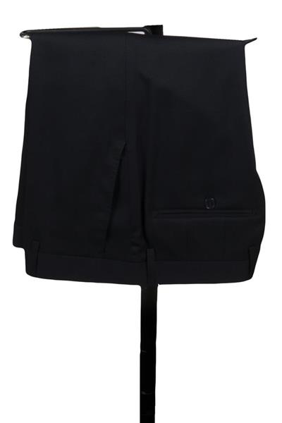 Koyu Lacivert Armürlü Mono Yaka Astarlı Yelekli 6 Drop Slim Fit Smokin Damatlık 1001220202