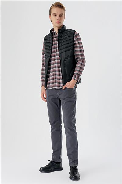 Siyah Dik Yaka Dolumlu Casual Şişme Yelek 1009235153