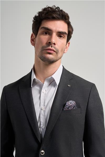 Düz Bez Ayağı Mono Yaka Tam Astar Esnek 6 Drop Slim Fit Ceket 1002245903