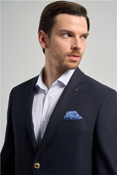 Düz Bez Ayağı Mono Yaka Tam Astar Esnek 6 Drop Slim Fit Ceket 1002245903