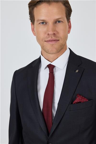 Düz Filafil Mono Yaka Tam Astar 6 Drop Comfort Fit Takım Elbise 1001250170