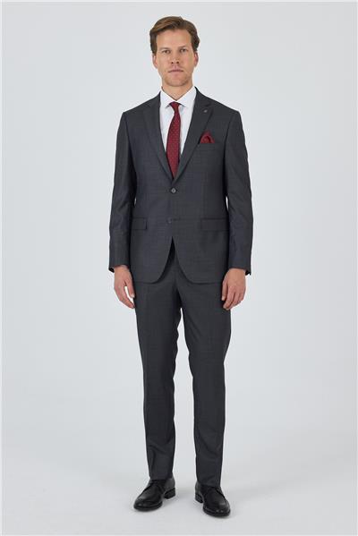 Düz Filafil Mono Yaka Tam Astar 6 Drop Comfort Fit Takım Elbise 1001250170