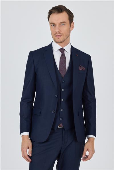 Düz Filafil Mono Yaka Tam Astar Yelekli 6 Drop Slim Fit Takım Elbise 1001250171