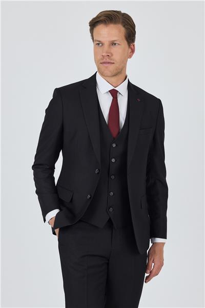 Düz Filafil Mono Yaka Tam Astar Yelekli 6 Drop Slim Fit Takım Elbise 1001250171