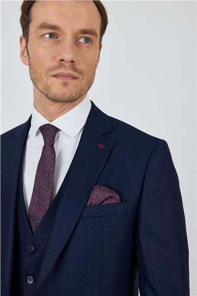 Düz Filafil Mono Yaka Tam Astar Yelekli 6 Drop Slim Fit Takım Elbise 1001250171