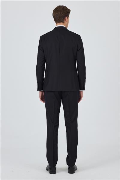 Düz Filafil Mono Yaka Tam Astar Yelekli 6 Drop Slim Fit Takım Elbise 1001250171