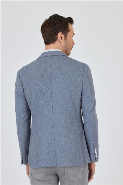 İndigo Örme Kılıç Yaka Malzemesiz Pamuklu 6 Drop Slim Fit Ceket 1002250114