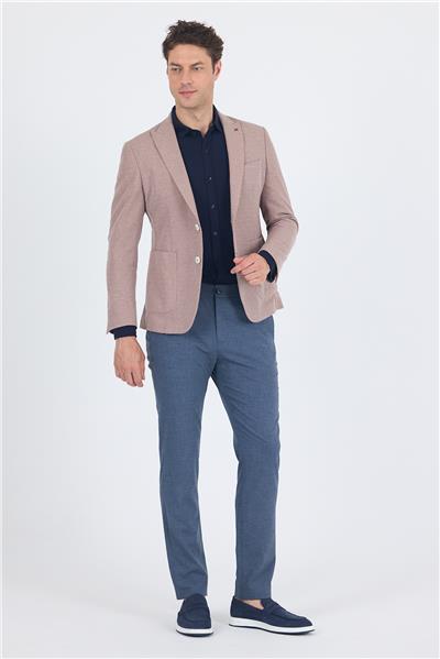 Düz Örme Pamuklu 6 Drop Slim Fit Ceket 1002250114