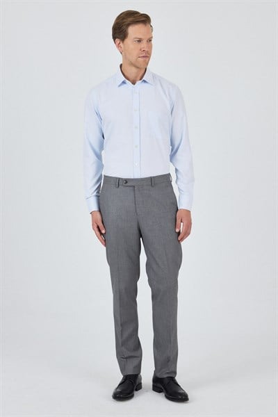 Gri Esnek Yandan Cepli Comfort Fit Classic Pantolon 1003250154