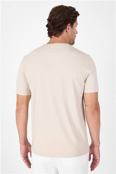 Fındık Kısa Kol Bisiklet Yaka Cepsiz Pamuklu Casual Slim Fit Tişört 1011250165