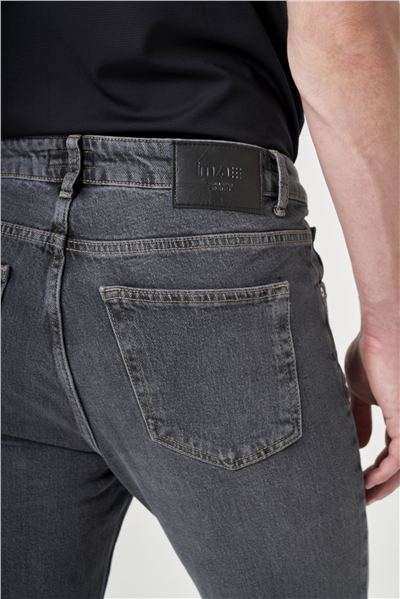 Füme 5 Cep Gabardin Slim Fit Pamuklu Denim Jean Kot Pantolon 1023260154