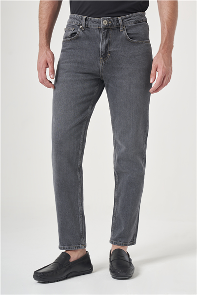 Füme 5 Cep Gabardin Slim Fit Pamuklu Denim Jean Kot Pantolon 1023260154