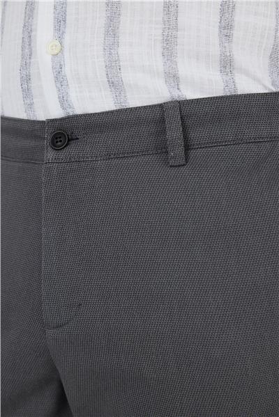 Füme Desenli Armürlü Yan Cep Düz Paça Comfort Fit Pamuklu Casual Chino Pantolon 1003250122