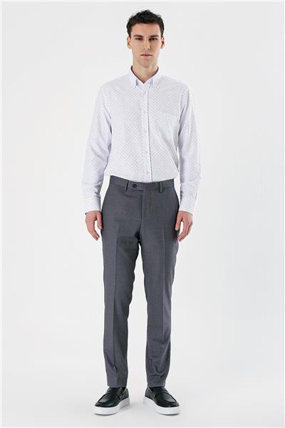 Füme Esnek Yandan Cepli Slim Fit Classic Pantolon 1003240152