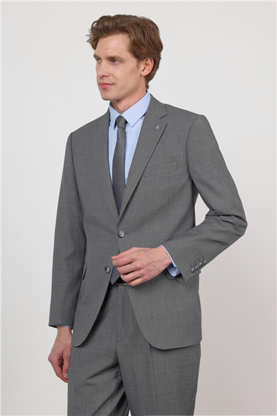 Füme Mono Yaka 4 Drop Comfort Fit Tam Astar Esnek Takım Elbise 1001260168