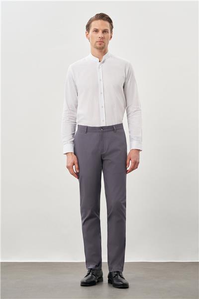 Füme Pamuklu Yandan Cepli Casual Slim Fit Chino Pantolon 1003245168