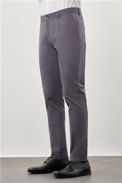 Füme Pamuklu Yandan Cepli Casual Slim Fit Chino Pantolon 1003245168